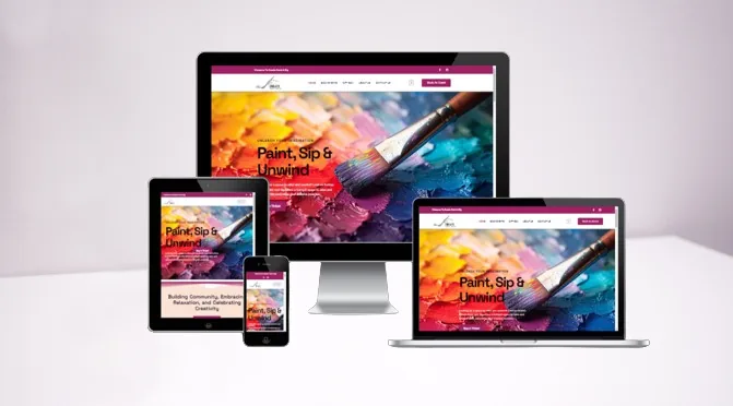 Create Paint and Sip website screenshot
