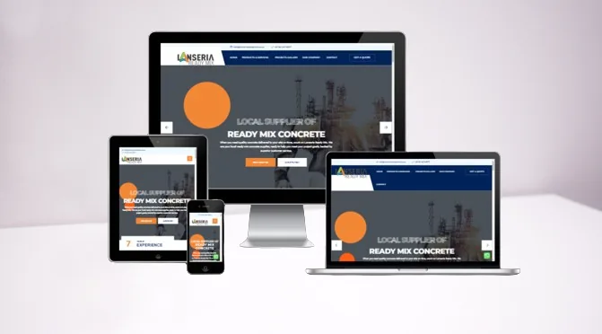 Lanseria Ready Mix website screenshot